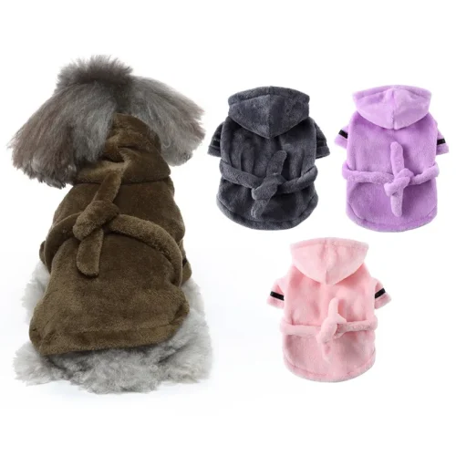 Hooded Dog Bathrobe