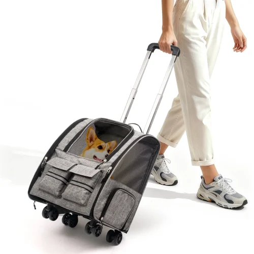 Rolling Pet Carrier Backpack