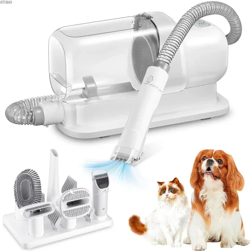 Pet Grooming & Vacuum Kit with 2.3L Capacity Hair Dust Cup